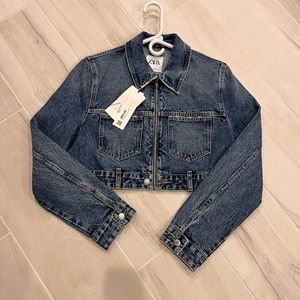 Zara Cropped Denim Jacket